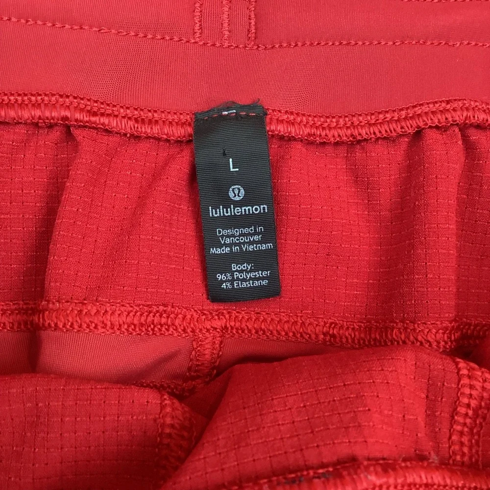 Lululemon Pace Breaker Vented Running Shorts Red